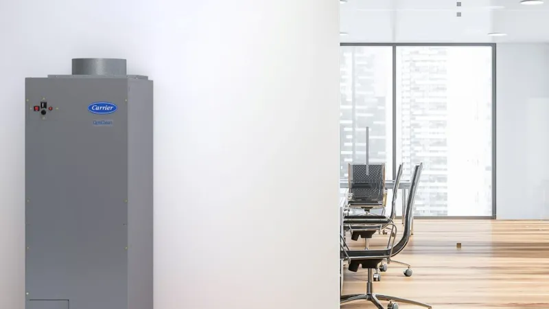 a room with chairs and a table