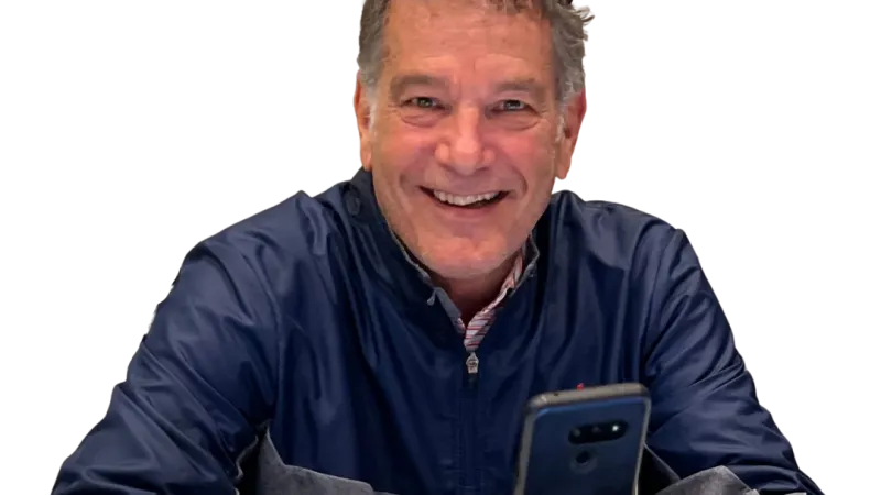 a man holding a tablet