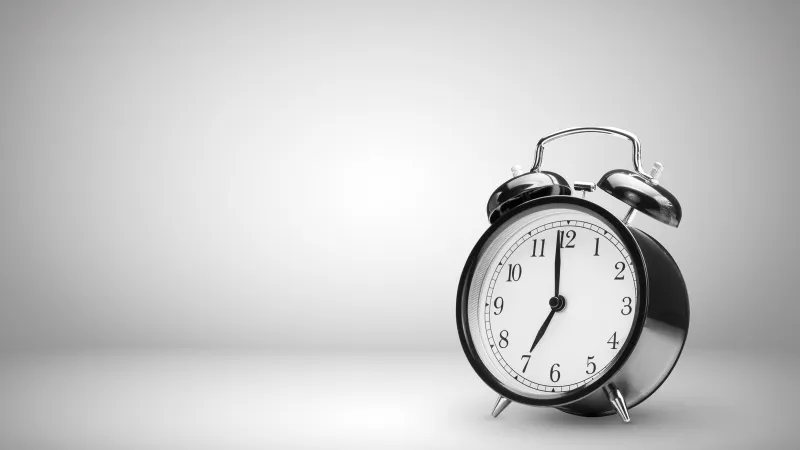 alarm clock time is ticking