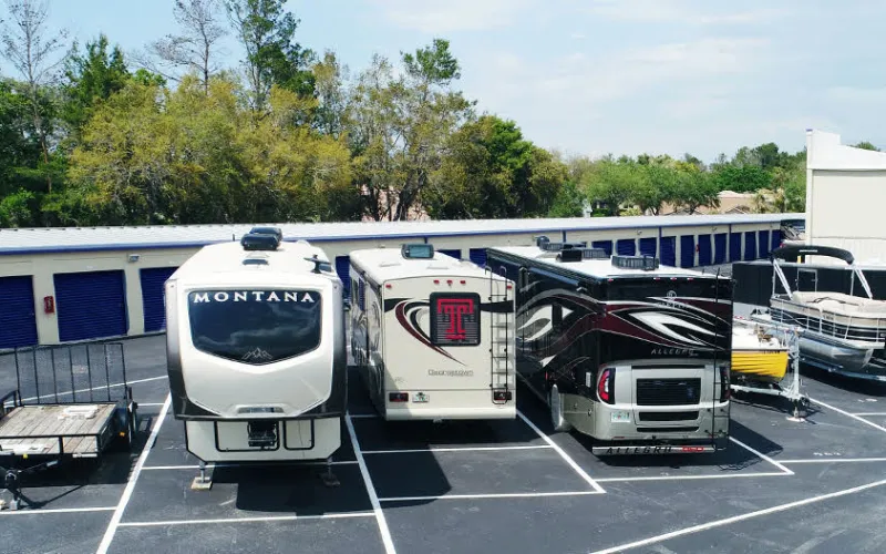 a bus parked in a parking lot