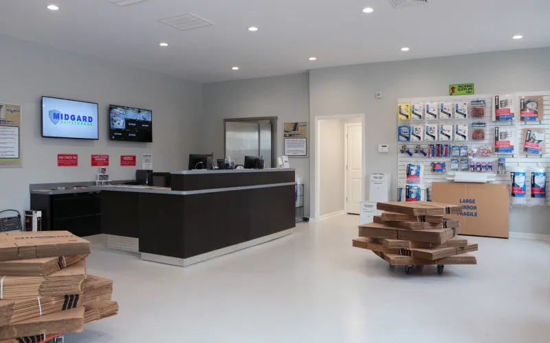 a room filled with furniture and a flat screen tv