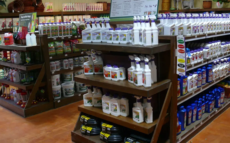 a store shelf filled with books
