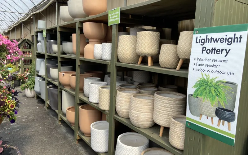 a store with buckets and buckets