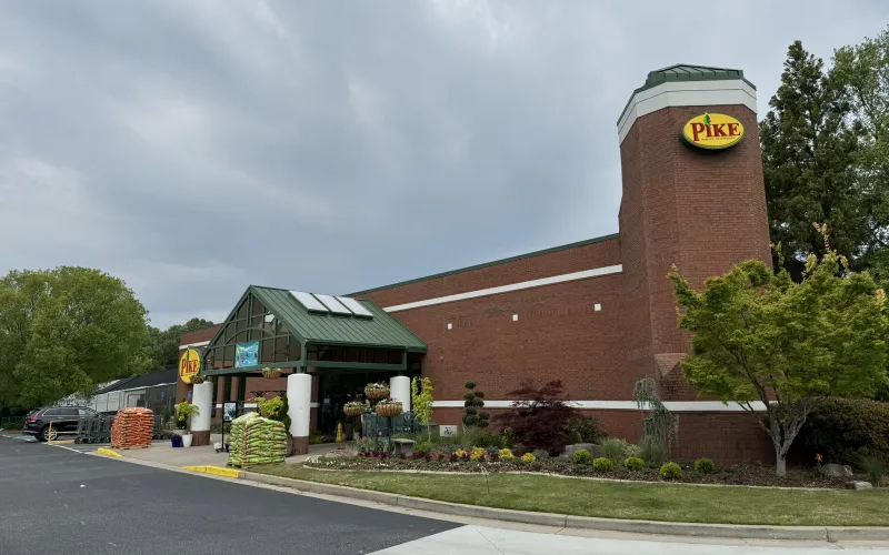 a brick building with a clock tower