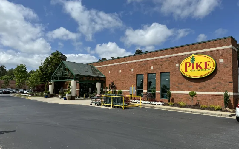 a building with a sign on it