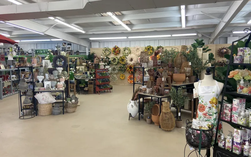 a store with shelves of items