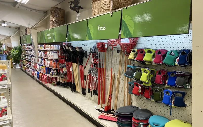 a store with a variety of shoes