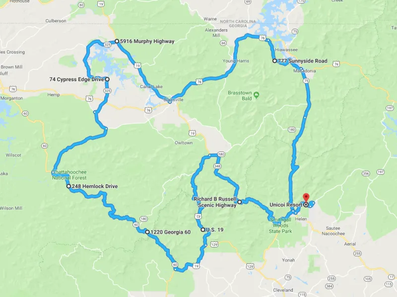 Das Llama Route Map Drives