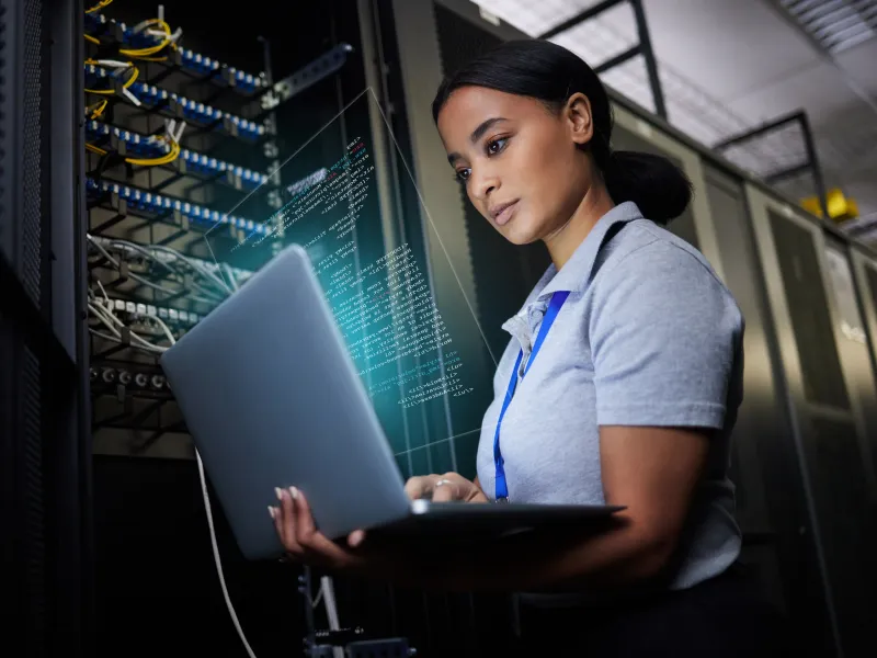 a person working on a laptop