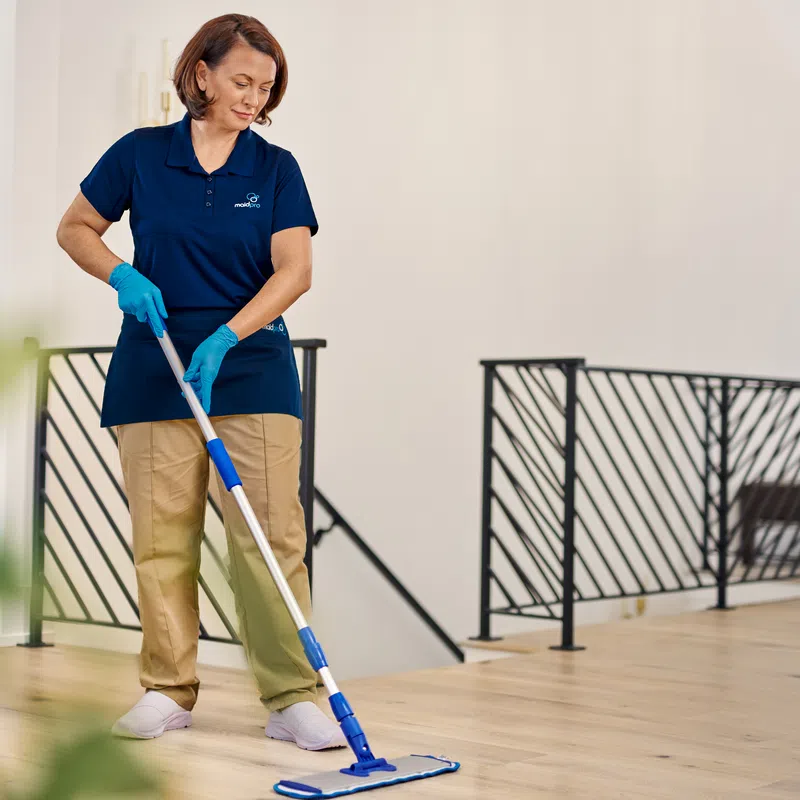 MaidPro in Hollywood, Florida cleaning a loft floor