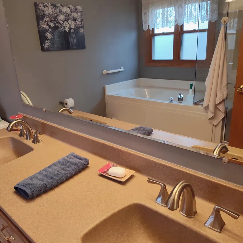 bathroom vanity cleaned by the experts at MaidPro Downers Grove