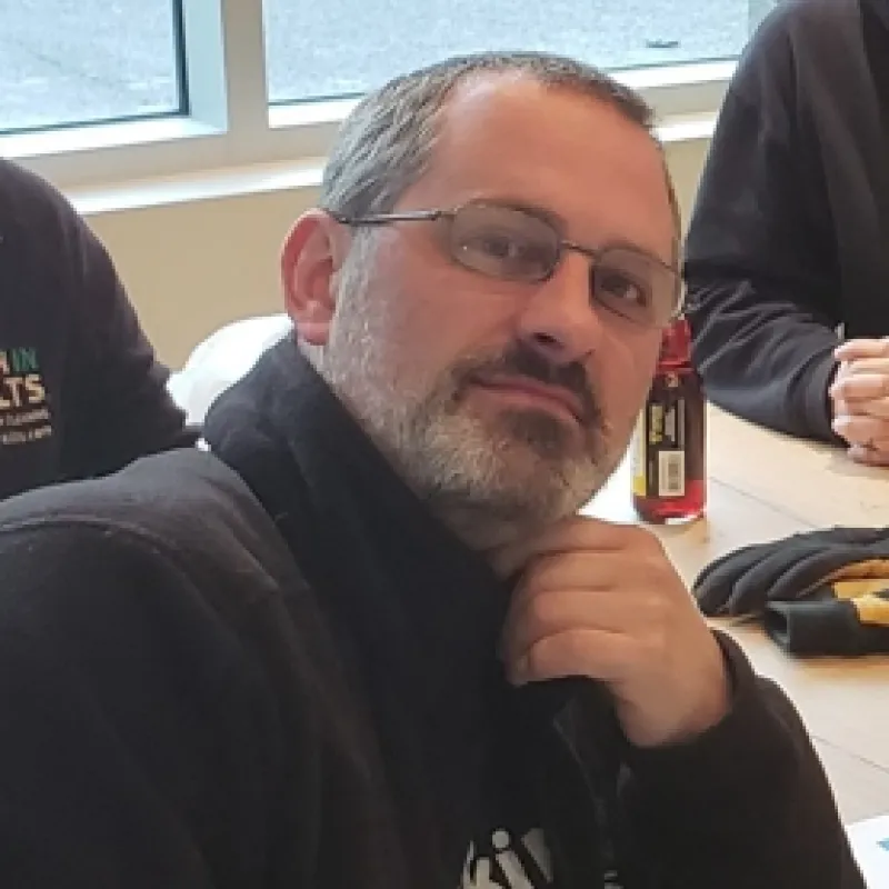 a man sitting at a desk