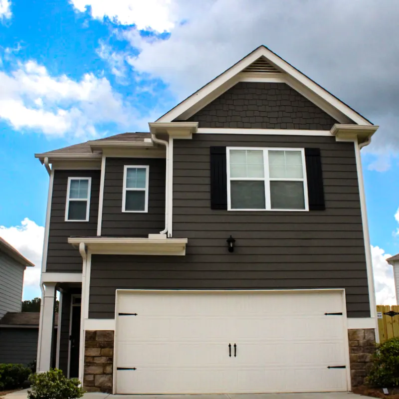 a house with a garage