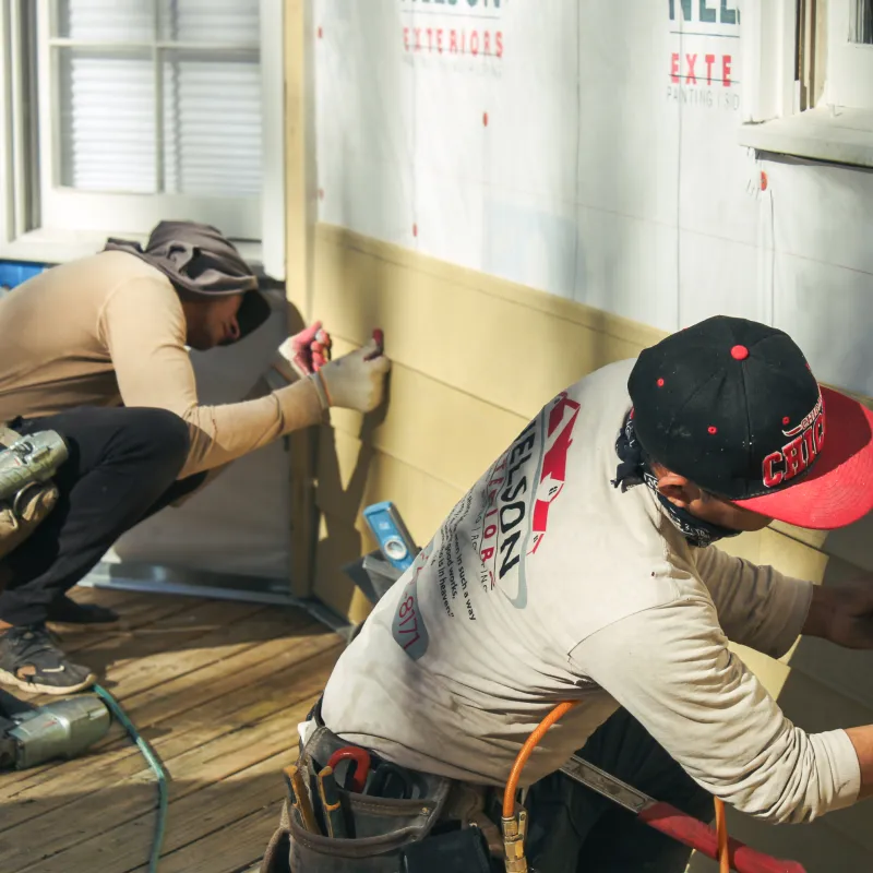 men working on a construction project
