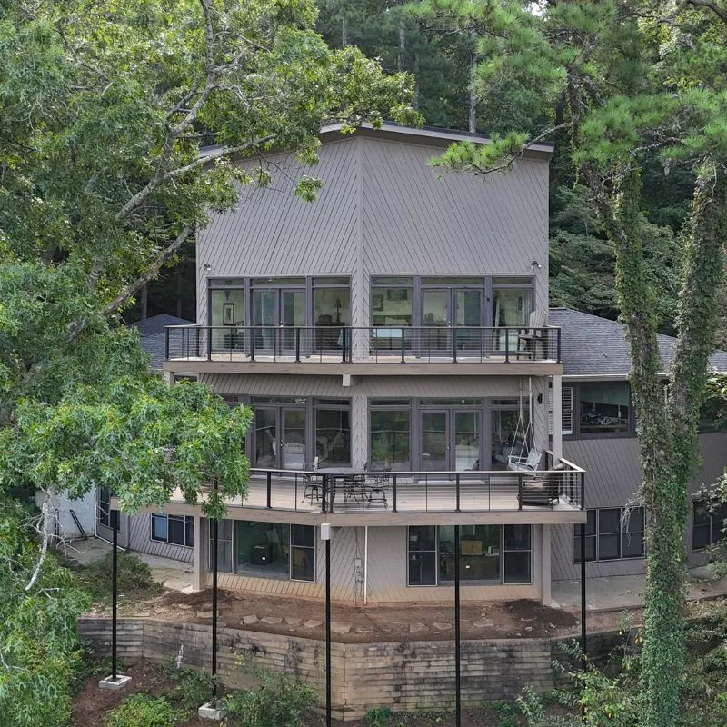 Multi-story deck installation in Metro Atlanta.