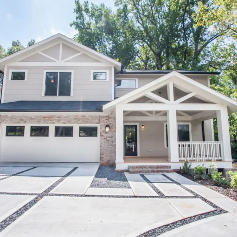a house with a garage