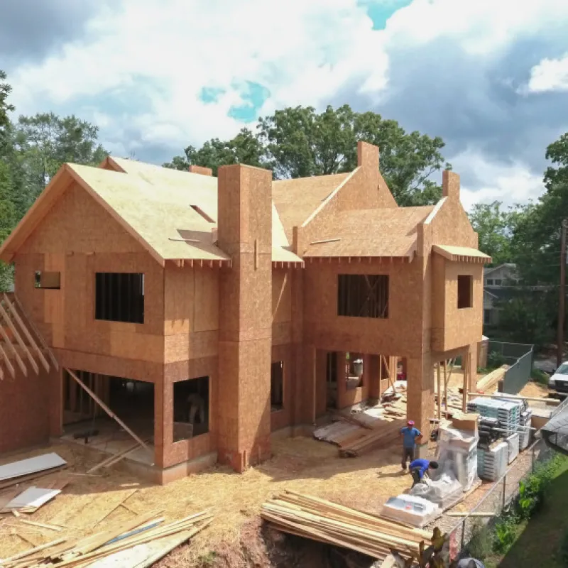 a house being built