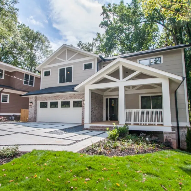 a house with a garage