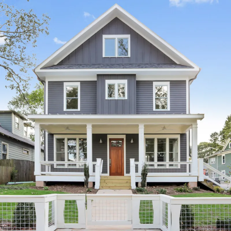 a house with a fence around it