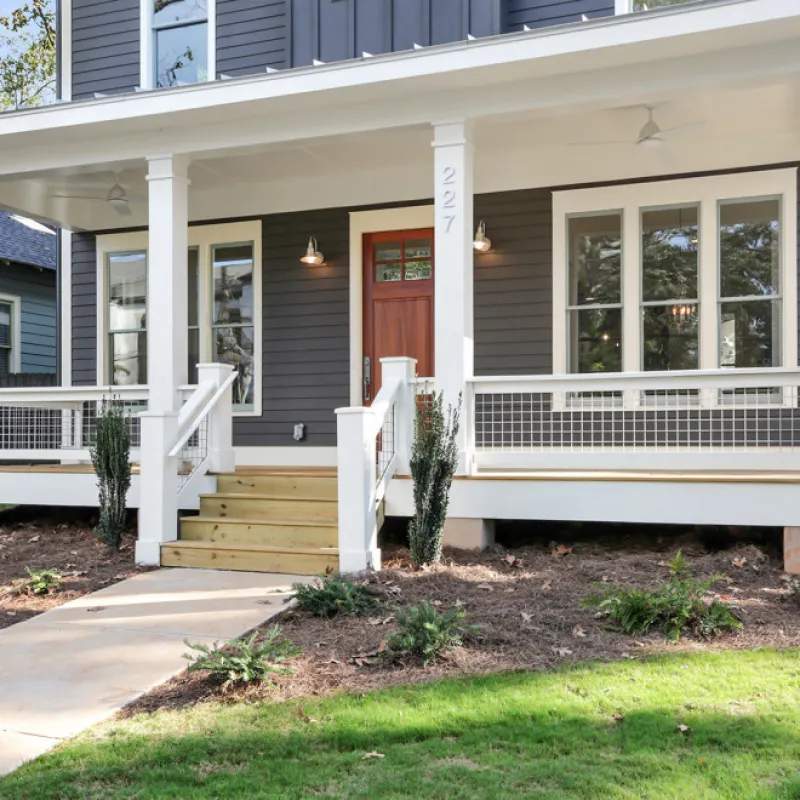 a house with a front porch