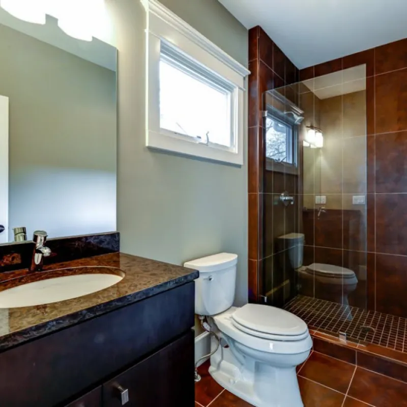 a bathroom with a sink and a toilet