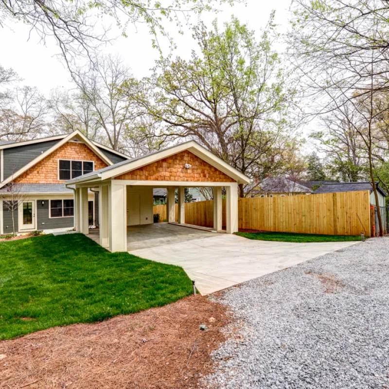 a house with a fence around it