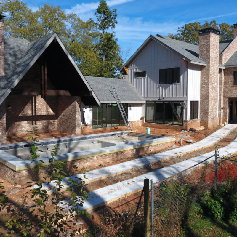 a house with a fence around it