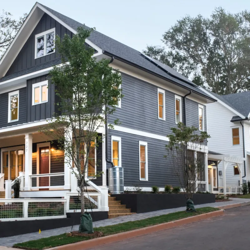 a large house with a driveway