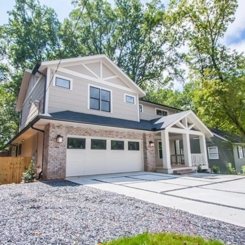 a house with a garage
