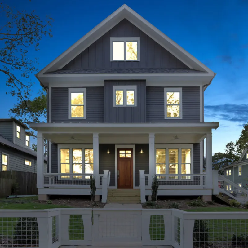 a house with a fence around it