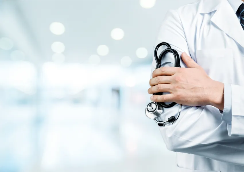 a man holding a stethoscope