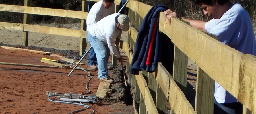 men working on a construction project