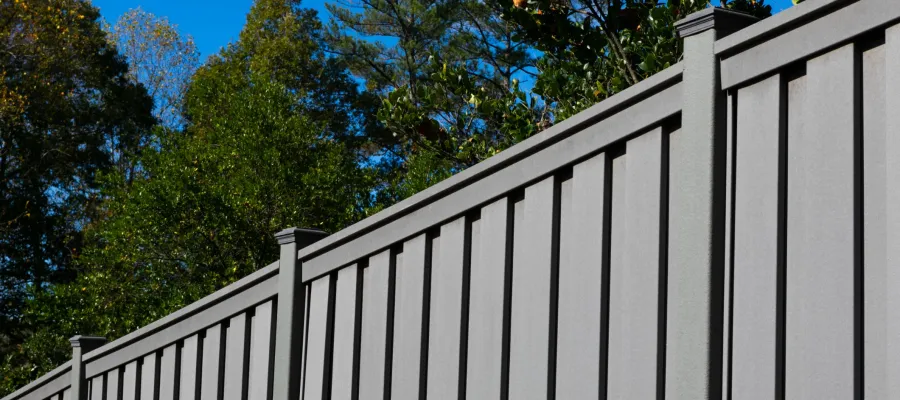 a white and black fence