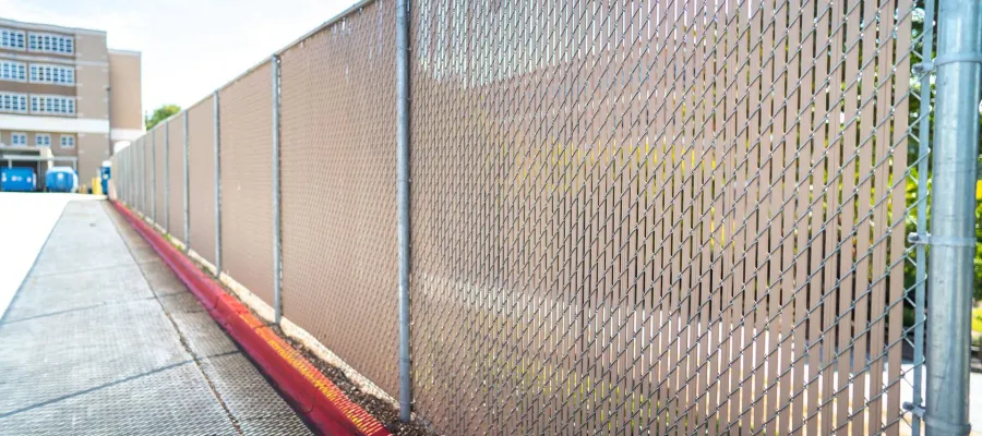 a wall with a fence