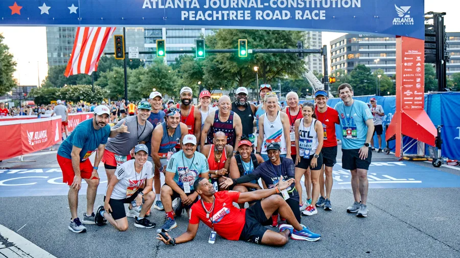 a group of people posing for a photo