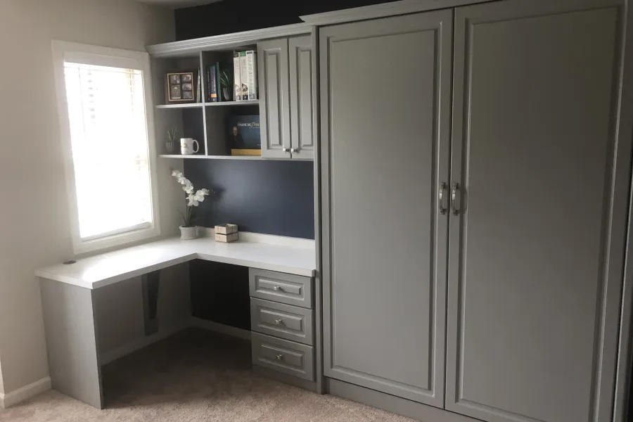 wall bed and office space