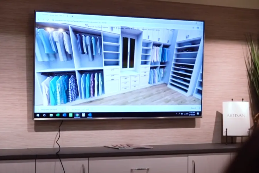 3d drawing of a closet