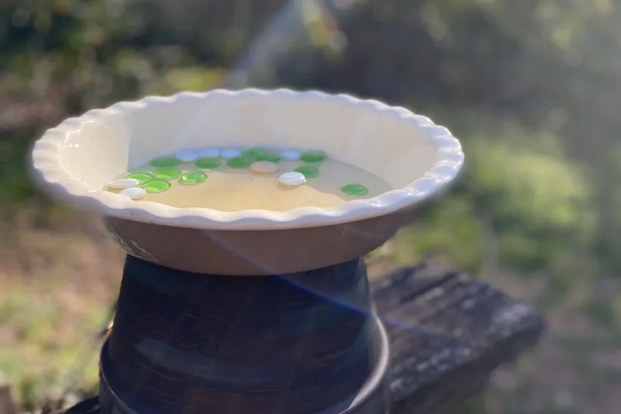 a piece of cake sitting on top of a table