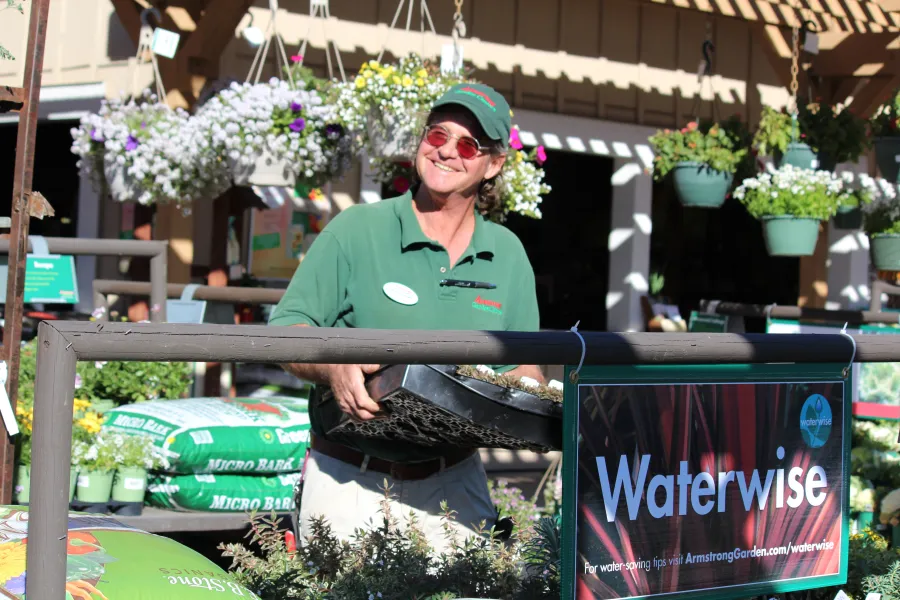 a person standing in front of a building