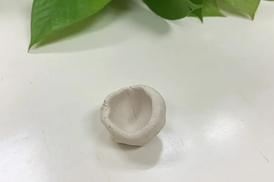 clay ball with with bowl shape