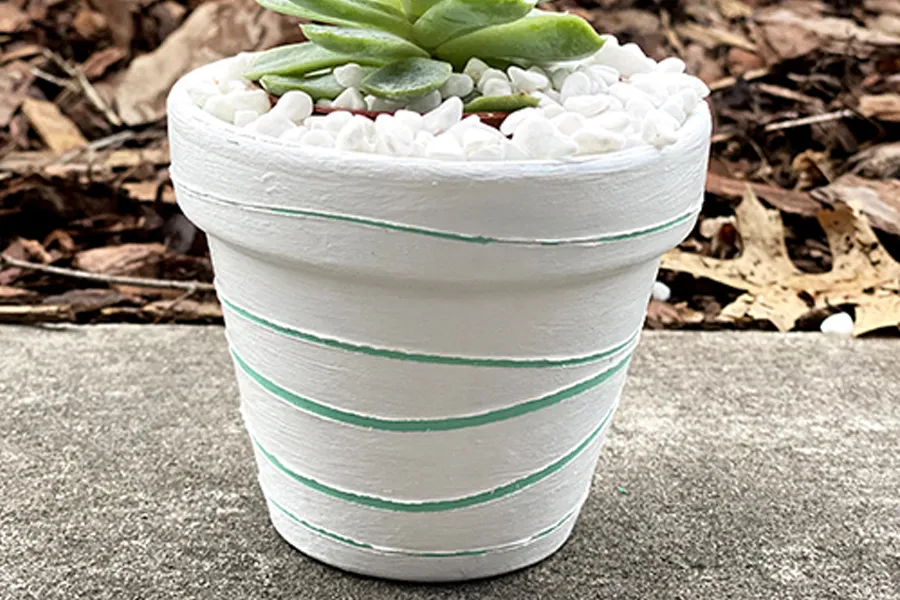 Painted terracotta pots