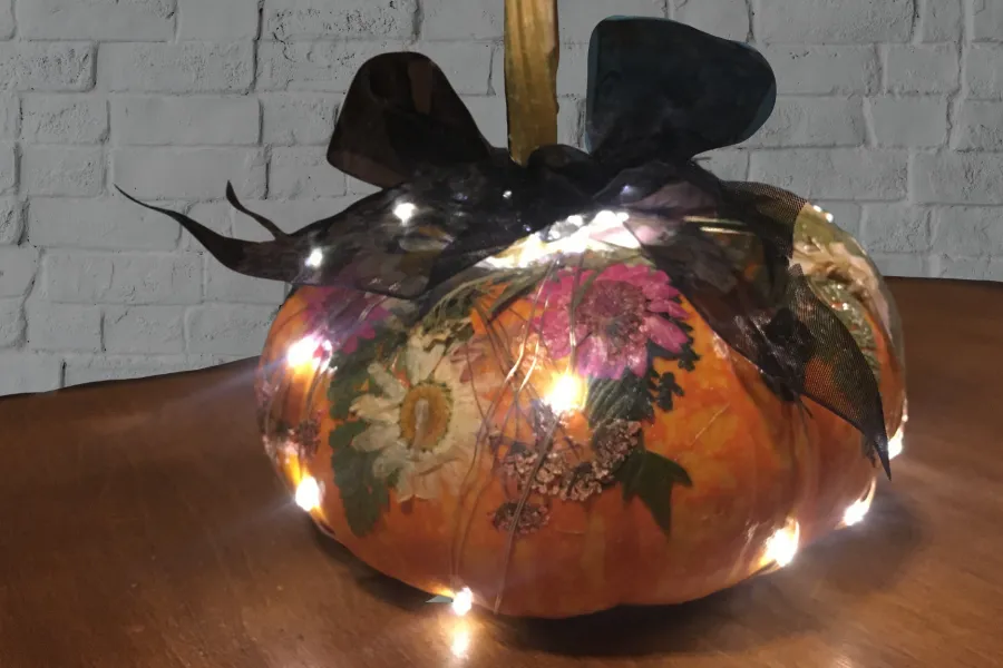 Fairy Light Foliage Pumpkin