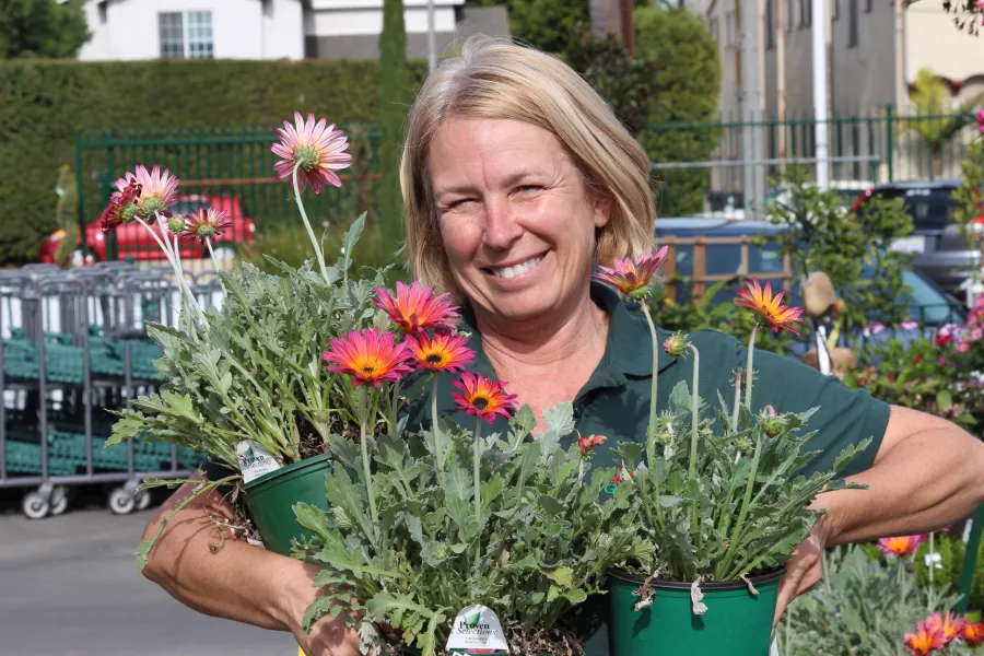 a person holding a flower
