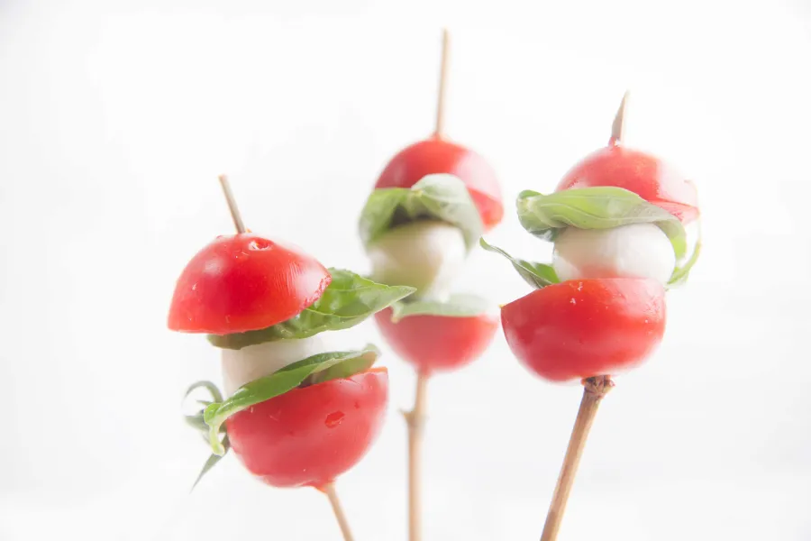 caprese salad on a stick