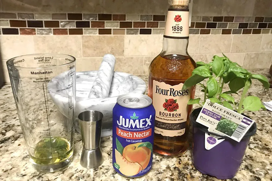 Ingredients for Georgia on My Mind Cocktail