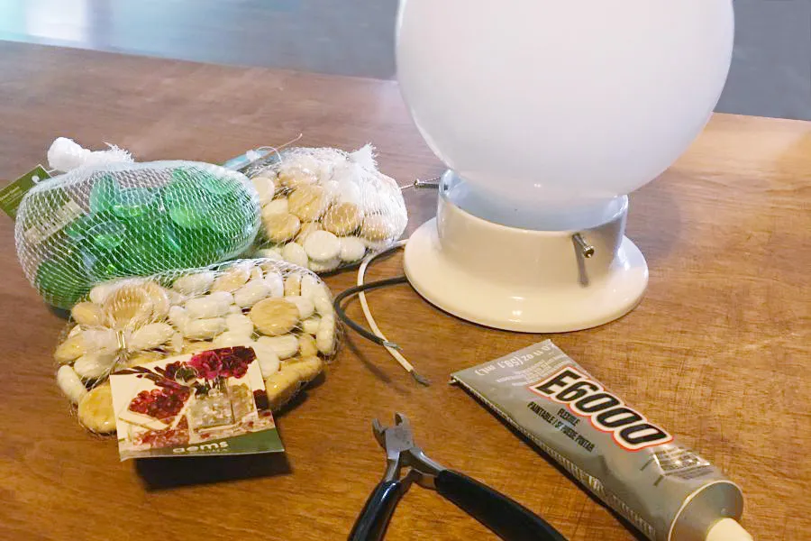 DIY garden globe supplies