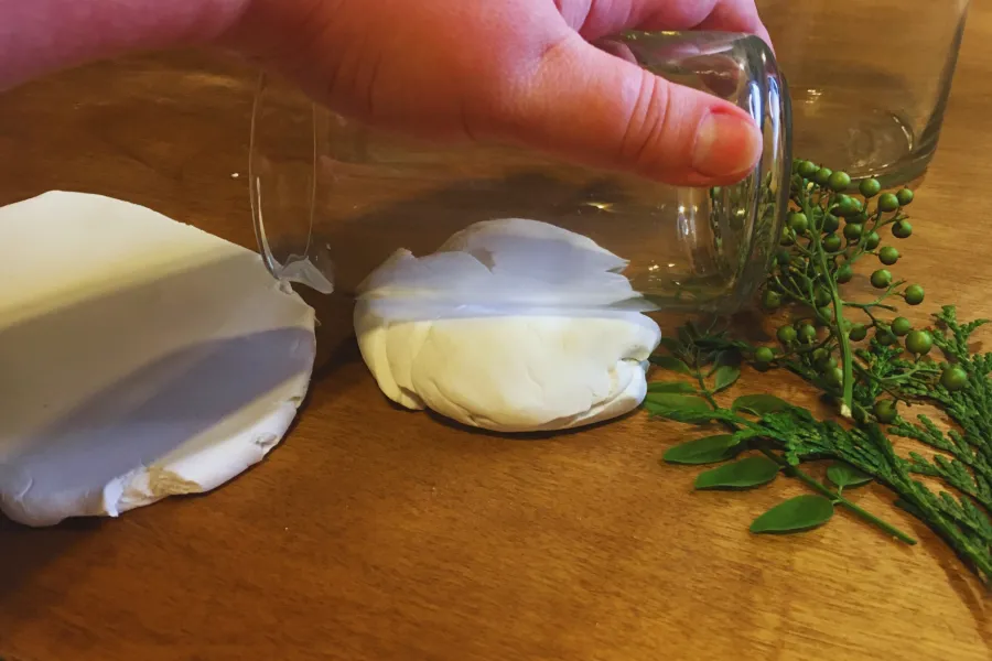 clay, foliage, cookie cutters