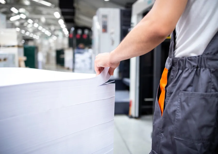 a person working at a factory