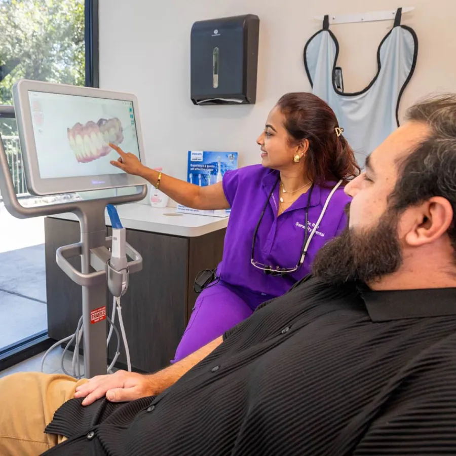 a woman with her mouth open