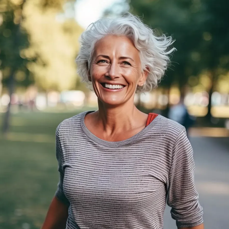 a person smiling for the camera